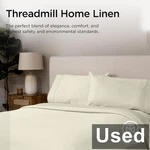 Threadmill 4 Piece Supima Cotton 1200 Count Sheet Set, Queen, Ivory. Fixed Price $100.02.