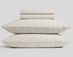$324 Parachute Percale Cotton Sheet Set Bone Stripe King. Fixed Price $199.00.