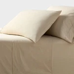 Twin/twin Xl Organic Percale Sheet Set Khaki Malange - Threshold. Fixed Price $13.99.