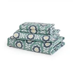 Green Floral Cotton Set King, 300 Thread Count Printed Sateen Sheets, S.... Fixed Price $58.56.