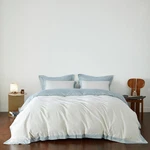 Light Blue Egyptian Cotton Duvet Cover Set Queen With Pillow Shams 3 Pcs. Fixed Price $98.99.
