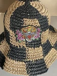 Hardy Embroidered Skull Checkered Bucket Hat In Black/brown Os. Fixed Price $19.00.