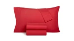 Home Design Easy Care Solid Microfiber 3-PC. Sheet Set, Twin Xl Red. Fixed Price $25.99.