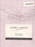 Laura Ashley Queen Size Cotton Percale Sheet Set Jaynie Red Stripe (holiday). Fixed Price $100.00.