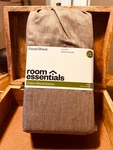Twin/twin Xl Easy Care Cotton Blend Sateen Fitted Sheet Gray - Room Essentials. Fixed Price $14.99.