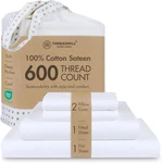 Threadmill 100% Cotton Sheets For King Size Bed - 600 Count. Fixed Price $105.72.