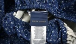 Ralph Lauren Cate Cotton Percale King Fitted Sheet Indigo Blue. Fixed Price $219.00.