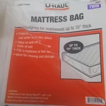 U-haul Twin Mattress Storage Cover Bag Water-resistant Clear Poly Mbt. Fixed Price $9.99.