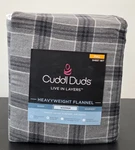 Cuddl Duds Heavyweight Flannel Charcoal Plaid Full Size Brushed Cotton Sheet Set. Fixed Price $46.76.