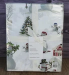 Brand New Pottery Barn Snowman Organic Cotton Percale Full 4 Piece Sheet Set. Fixed Price $119.95.