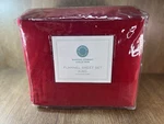 Martha Stewart Collection King Flannel Sheet Set Solid Red 100% Cotton New Nip. Fixed Price $59.99.