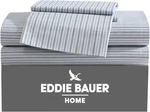 Eddie Bauer - Sheets, Cotton Percale Queen, Ticking Stripe Navy/green. Fixed Price $113.58.