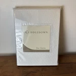 Cuddledown 400 Thread Count Fitted Sheet Twin, White Riso Jacquard Combed Cotton. Fixed Price $32.00.