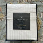 Fieldcrest Luxury Satin-stitch Damask Stripe Sheet Set 4PC Queen True White New. Fixed Price $69.99.