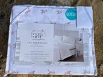 Rachel Ashwell The Farmhouse Queen Sheet Set Floral White Pink 100% Cotton. Fixed Price $62.00.