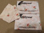 Vtg Fieldcrest King Sheet Set Roses Ribbons Bows No Iron Percale Made Usa. Fixed Price $69.95.