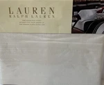 New Ralph Lauren Black Adobe Jacquard Cream Queen Flat Sheet 94" X 108". Fixed Price $79.99.