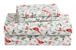 Laura Ashley Queen Sheet Set Jolly Cardinals Red 4PC Cottage Holiday Cotton New. Fixed Price $57.00.
