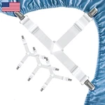 Feelathome 4 Pcs Bed Straps Adjustable Corner Clips To Keep Fitted. Fixed Price $11.81.