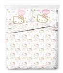 Jay Franco Hello Kitty Queen Size Sheet Set - Super Soft 4 Piece Stars & Hearts. Fixed Price $52.22.