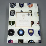 Pottery Barn Teen -mls -all Teams Soccer Organic Sheet Set- Queen- Nwt. Fixed Price $125.00.