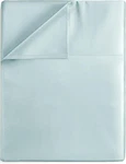 Light Blue Queen 800 Tc 100% Egyptian Cotton Sateen Flat Bed Sheet Soft Linen. Fixed Price $50.10.