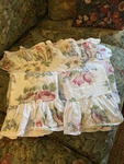 Martha Stewart Everyday Double Floral Flat Sheet 2 Pillow Cases Ruffle Eyelet. Fixed Price $50.99.