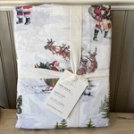 Pottery Barn Nostalgia Santa Sheet Set Twin Xl 100% Cotton Percale New. Fixed Price $89.99.