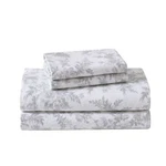 Laura Ashley Cotton Sheet Sets (vanessa-pearl Grey/white). Fixed Price $59.99.