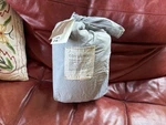 Nwt Coyuchi Crinkled Percale Queen Flat Sheet And Pillowcases Steel Blue. Fixed Price $275.00.