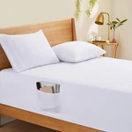 Horbaunal Extra Deep Pocket Fitted Sheet Only - Fits Up King, White. Fixed Price $24.64.