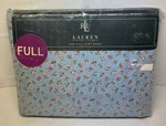 New Lauren Ralph Roses Abby Blue Floral Full Flat Vintage Sheet Nos. Fixed Price $79.95.