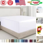 Elegant California King Fitted Sheet - Soft Cotton Sateen, Deep Pocket Design. Fixed Price $69.99.