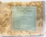 New Factory Sealed Percale Twin Sheet Set Secret Garden Gold With Pattern Jq. Fixed Price $22.00.