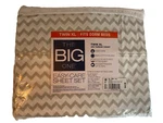 New The Big One Twin Xl Sheet Set College Dorm Beds 3 Piece Gray Chevron. Fixed Price $17.95.