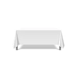 Pomp White 70" X 120" Inch Premium Polyester Tablecloth Wrinkle + Stain Res.... Fixed Price $27.65.