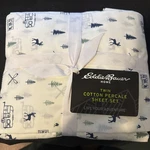 Eddie Bauer Campout King Cotton Percale Sheet Set Crisp & Cool New Sealed. Fixed Price $45.00.