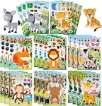 24 Sheets Make Your Own Jungle Animals Stickers Face. Fixed Price $9.66.