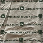 John Deere Twin Nothing Runs Like Flat Sheet Green Farm Tractor 94X60. Fixed Price $13.59.
