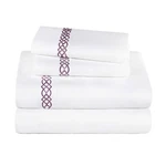 1000 Thread Count Egyptian Cotton Embroidered Durable Flat Fitted Bed Sheet Set. Fixed Price $212.40.