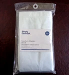 Simply Essential Medium Weight Peva Stall Shower Curtain Liner 54" X 78" White. Fixed Price $18.95.