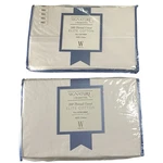 Signature By Wamsutta Elite 100% Cotton Fitted And Flat Sheet Set Nos 300 Thread. Fixed Price $47.96.