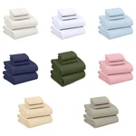 4 Piece 100% Cotton Set Deep Pocket 200 Thread Count Solid Soft Bed. Fixed Price $61.99.