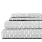Home Collection 4-PIECE Gray Geometric Microfiber King Sheet Set. Fixed Price $21.11.