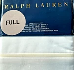 Ralph Lauren Palmer Full Flat Sheet White W/cream Percale Cotton Msrp $130 Nwt. Fixed Price $40.00.