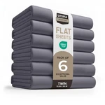 Utopia Bedding Flat Sheets Pack 6 Soft Brushed Microfiber Fabric Shrink.... Fixed Price $75.99.