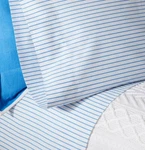 $215 Ralph Lauren Home King Prescot Stripe Flat Sheet White Blue 114 X 108 Nwt. Fixed Price $115.00.