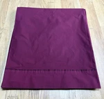 Vintage Ralph Lauren Maroon Burgundy Cotton Queen Flat Sheet Gross Grain Ribbon. Fixed Price $57.00.