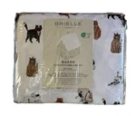 Brielle Home Flannel Sheets Cat Themed Queen Size New. Fixed Price $50.99.
