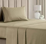 Brand New Cgk Unlimited Luxury Twin-sized Bed 4-PIECE Ultra Soft Sheet Set Beige. Fixed Price $25.00.